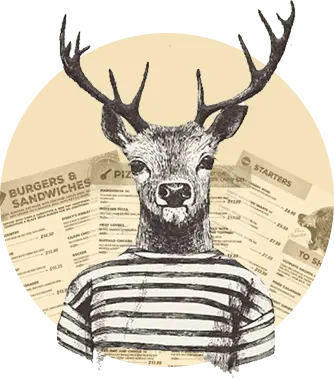 Photo of a deer and call to View Menu