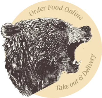 Photo of a bear and call to Order Food Online