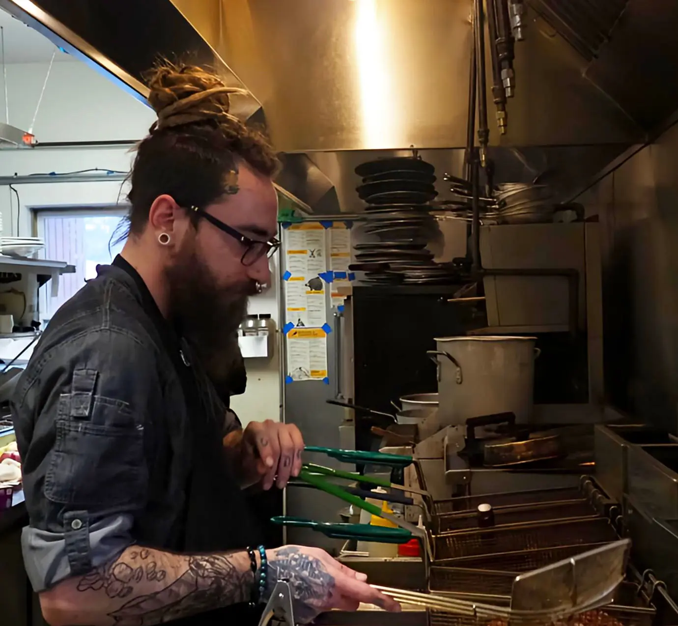 Photo of Lock Stock chef working a fryer