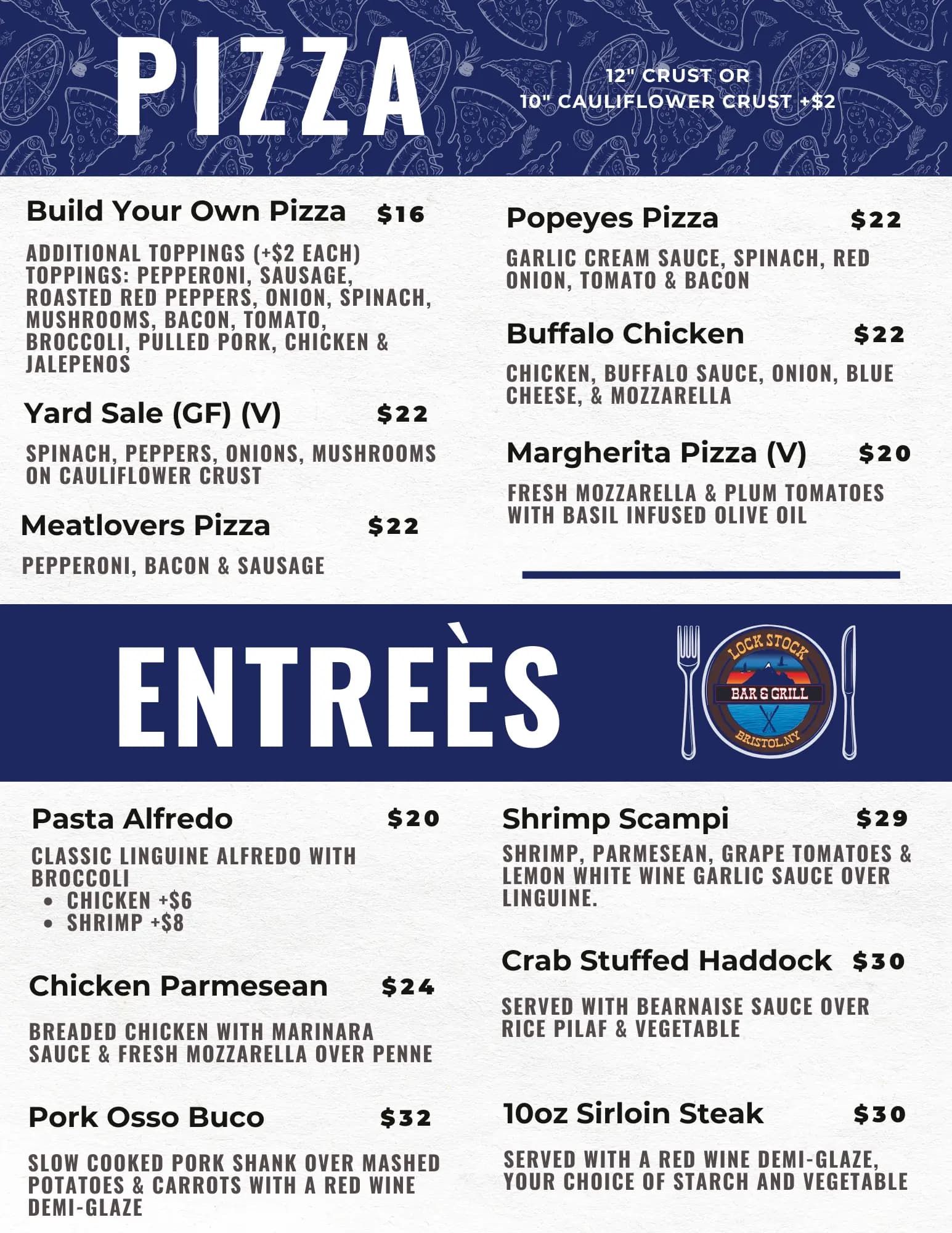 Lock Stock Bristol menu page 3