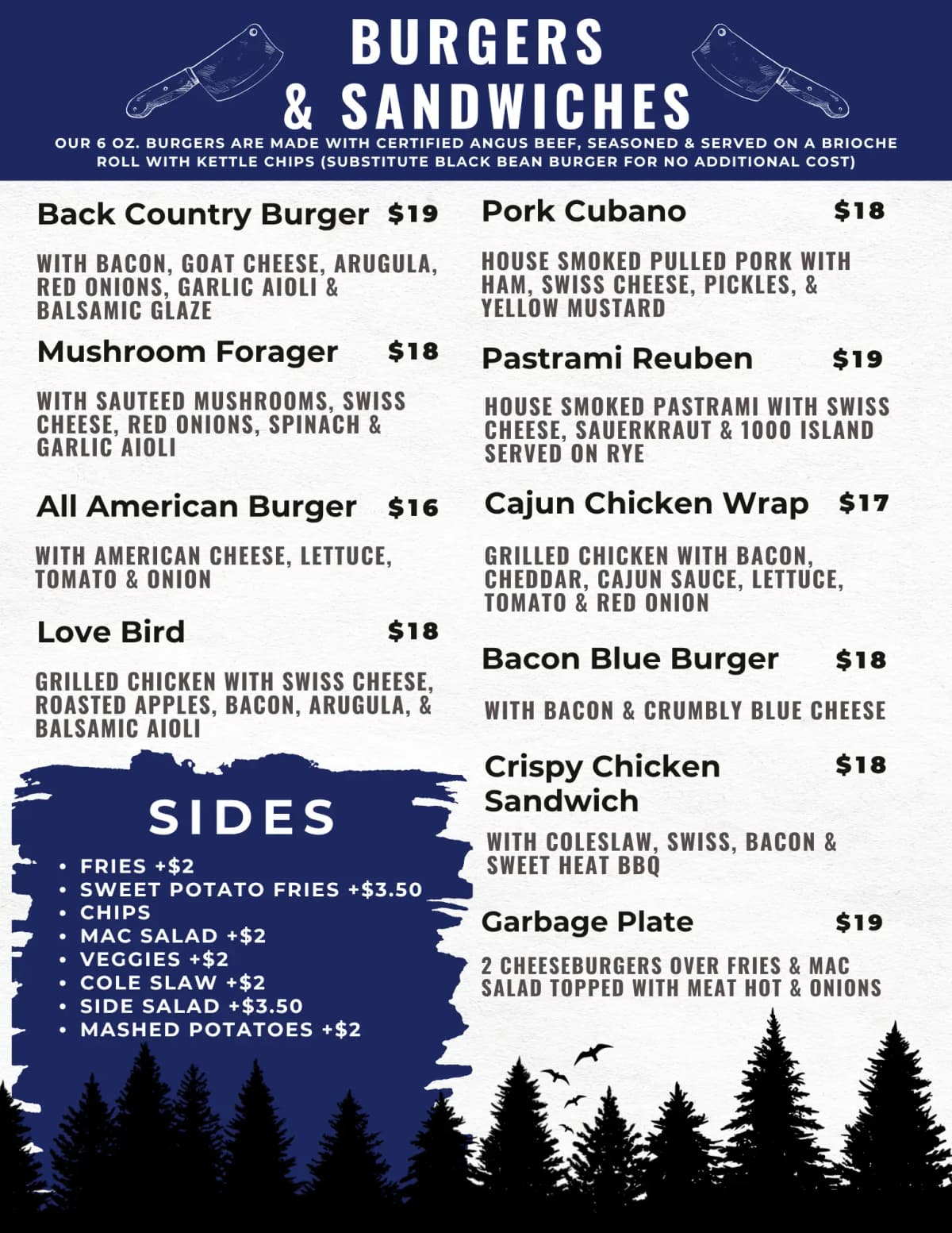 Burgers & Sandwiches